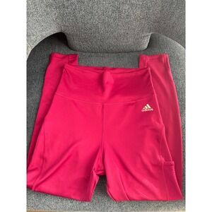 Adidas Primegreen Women's Pink High Waist Pocket Leggings Size S